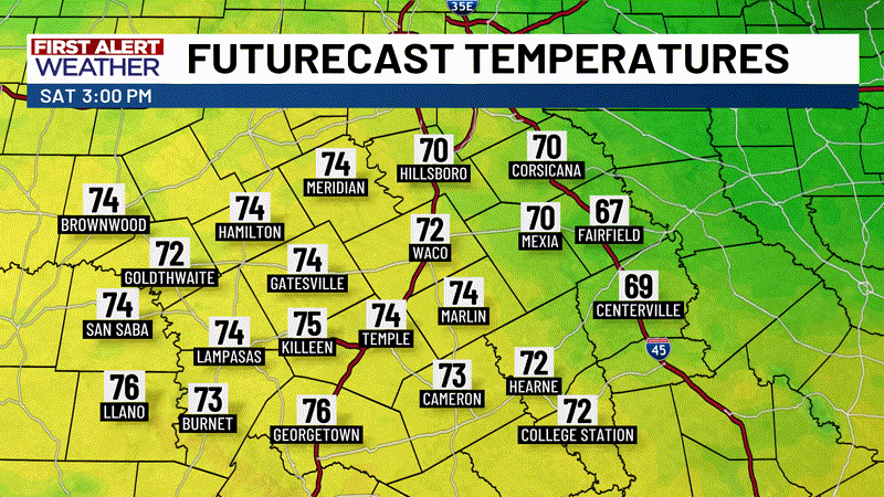 A warm day of weather Saturday will turn to a COLD Sunday! Get ready for a significant chill!