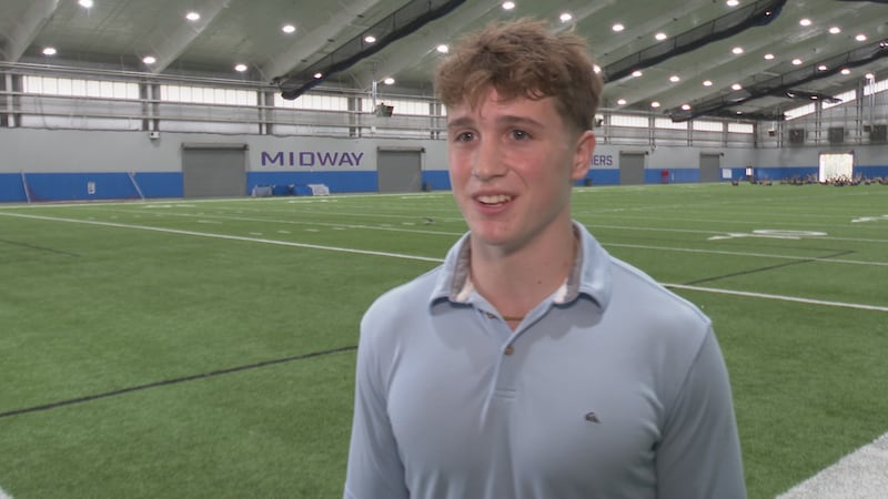 Kolb plays football and baseball at Midway.