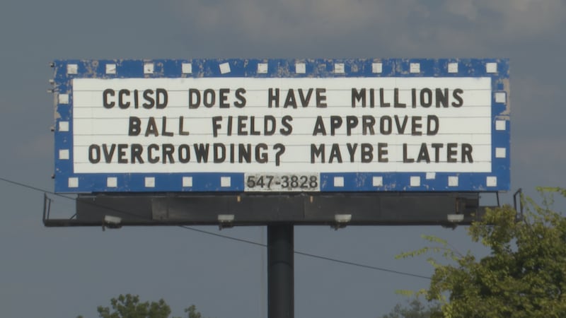 A man in Copperas Cove paid for a billboard that states, “CCISD does have millions, ball...