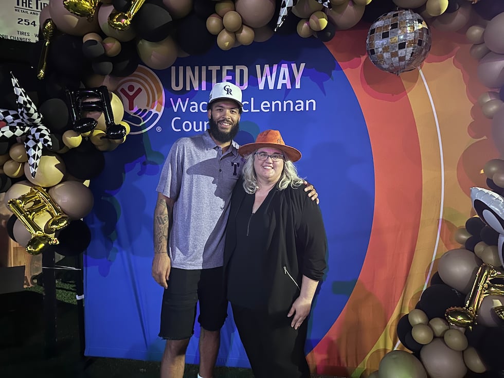 Kenrich Williams and Wendy Ellis