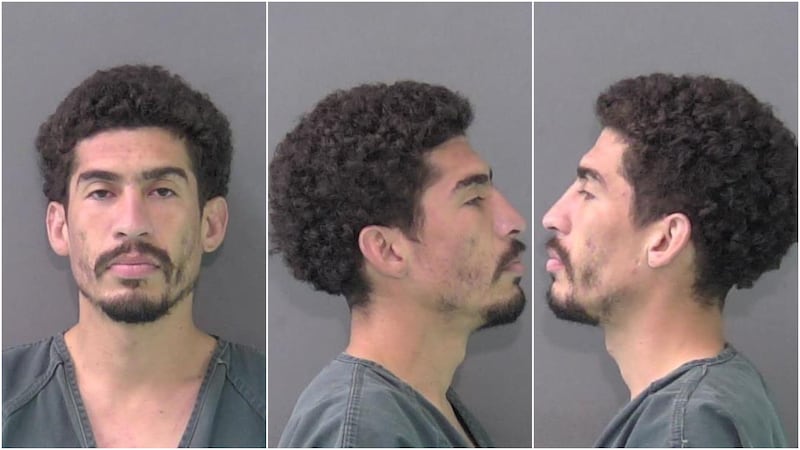 Joelson Terrazas, 32, was charged with criminal trespass and evading and resisting arrest.