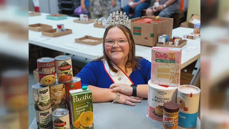 Miss SPJST at Food for Families in Riesel