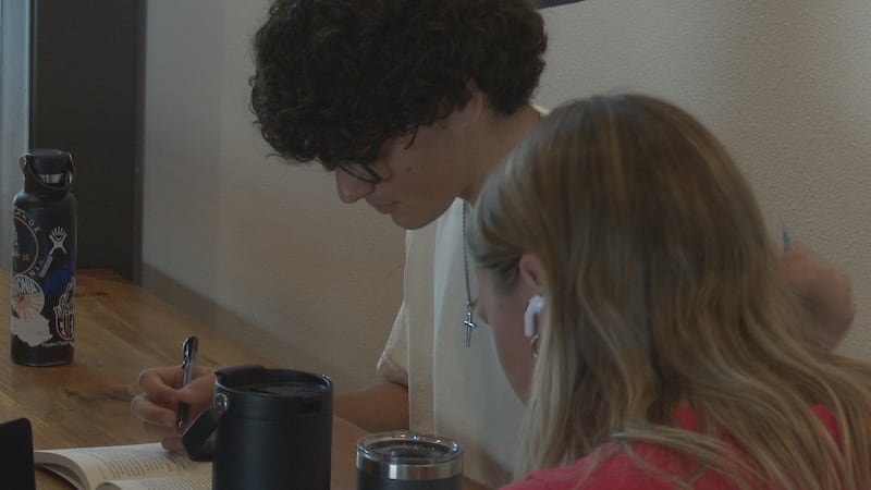 Gen Z adults study the bible at Harris Creek Church