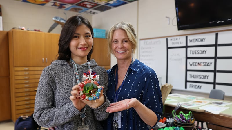 Midway High School student Sakina Qureshi creates ornament for Texas Capitol Christmas Tree