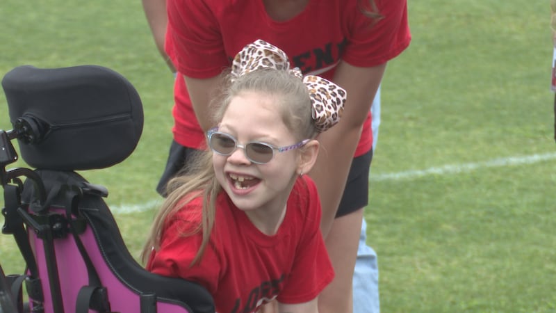 Special Olympics track and field competition held at Rice Field in Waco.