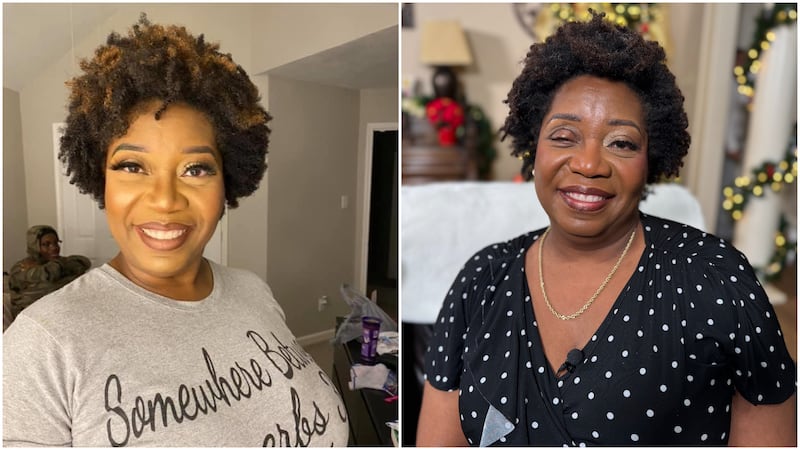 Candra Rogers before and after the attack