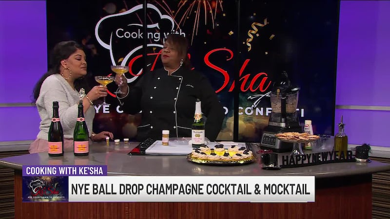 NYE Countdown to Confetti: 'Ball Drop' Champagne Cocktail & Mocktail