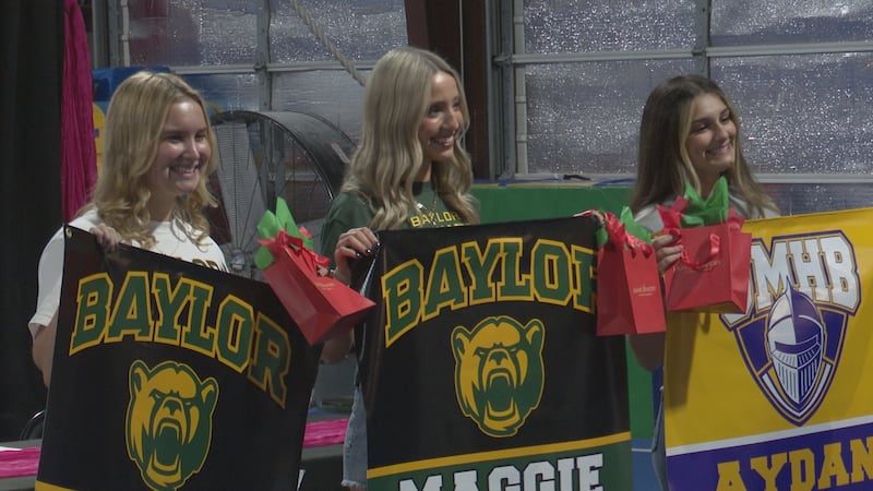 Ashley Pinkstaff, Maggie Frazier, and Aydan Pirrello sign on to compete in Acrobatics and...