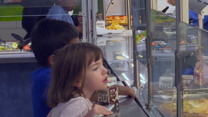 Cafeteria at an elementary school in Waco ISD, which benefits from Community Eligibility...